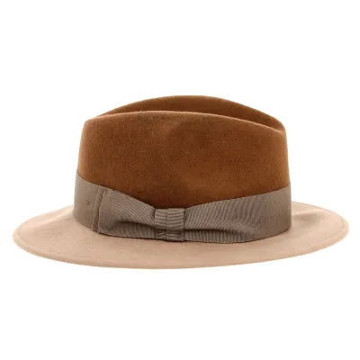 Chapeau Fedora feutre laine Venise marron - Traclet
