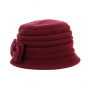 Anushka Bordeaux Fleece Cloche Hat - Traclet