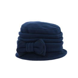 Anushka Fleece Cloche Hat navy blue - Traclet