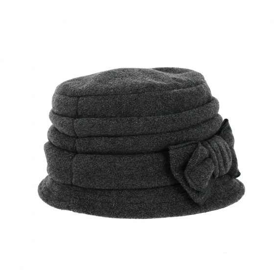 Chapeau Cloche Gris Polaire Anushka - Traclet Chapeau Cloche Gris Polaire Anushka - Traclet