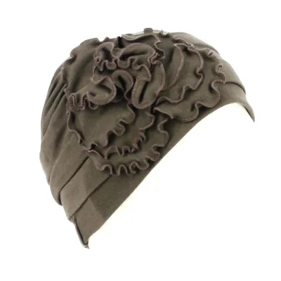 Brown Cotton Beyzi Turban - Traclet Reference: 13516| Traclet Millinery
