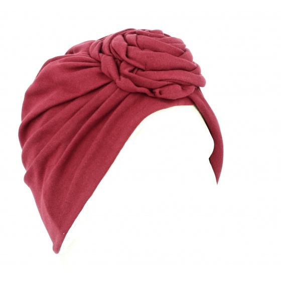 Burgundy Cotton Nes Turban - Traclet