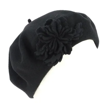 Louise Black Women's Beret - Traclet  Reference: 13519 | Traclet Hat Shop