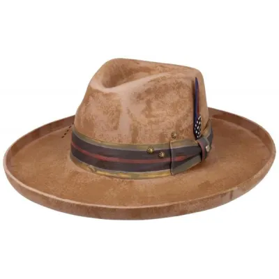 Chapeau Homburg Amish Feutre Laine Beige - Stetson Reference : 13060 | Chapellerie Traclet