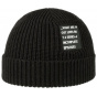 Black Reversible Beanie with Text Badge - Stetson