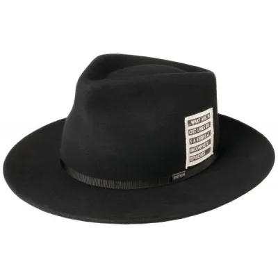 Stetson Wool & Cashmere Fedora Hat in Black - Series Collection Reference: 13240 | Traclet Hat Shop