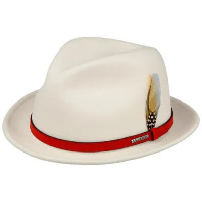 White Vitafelt Player Trinity Hat - Stetson Reference: 13241 | Traclet Hat Shop