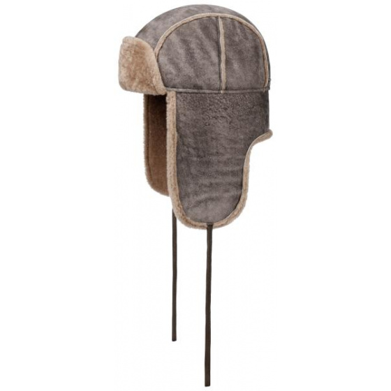 Lambskin Leather & Cotton Aviator Chapka - Stetson