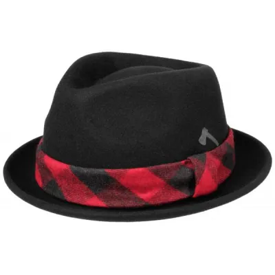 Chapeau Porkpie Bûcheron Feutre Laine Noir - Stetson Reference : 13044 | Chapellerie Traclet