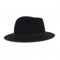 Fedora Le Flo hat black wool felt