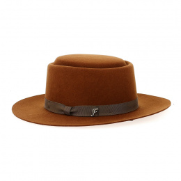Fedora Hat Le Tao Wool Felt Camel - Flechet