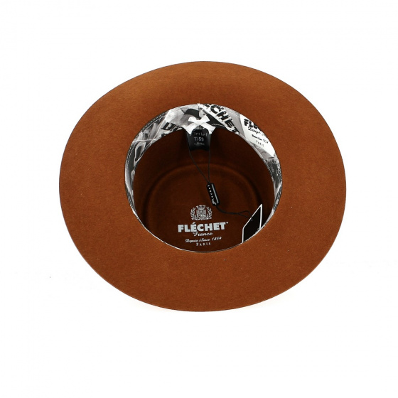 Fedora Le Tao wool felt hat Camel