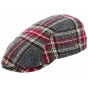 Jackson Flat Cap Grey & Red Wool - Göttmann