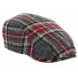 Jackson wool flat cap grey & red - Göttmann