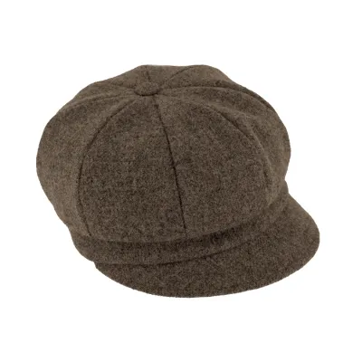 Casquette Gavroche Sienne Taupe  Laine- Traclet  : 13565 | Chapellerie Traclet
