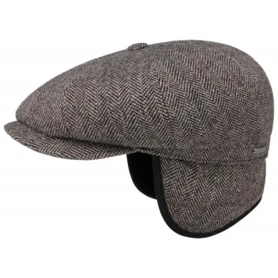Casquette Hatteras Herringbone Cache-Oreilles Laine - Stetson Reference : 13046 | Chapellerie Traclet