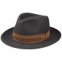 Alpha Fedora Hat Dark Gray Fur Felt - Stetson