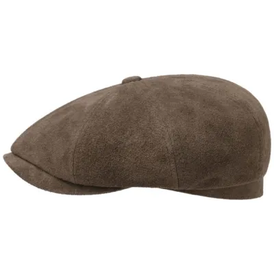 Hatteras cap Le Loupio brown leather - Stetson
