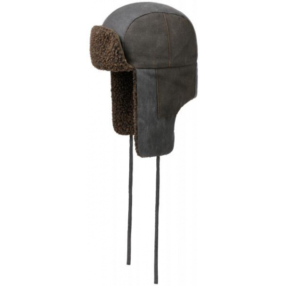 Verona Faux Fur Ushanka Black & Brown - Stetson