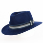 Navy Wool Felt Fedora Hat Sonora - CRAMBES