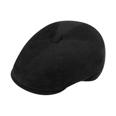 8-panel Boston velvet cap in black - Traclet Reference: 2249 | Traclet Hat Shop