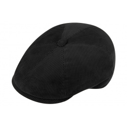 8-Panel Lecce Velvet Cap in Black - Traclet