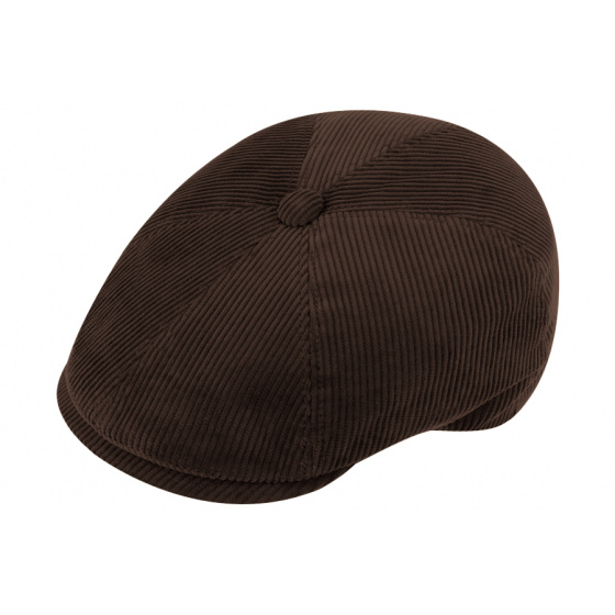 6-sided Lecce Velvet Brown cap -Traclet