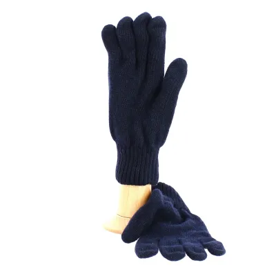 Gants en laine bleu marine - Traclet