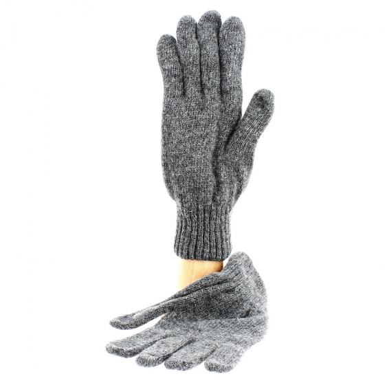Grey woolen gloves - Traclet