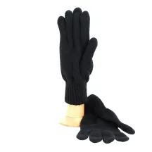 Gants en laine noir - Traclet