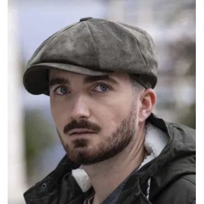 Casquette Irlandaise Frank Velours Kaki - TRACLET
