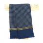 100% Blue Silk Scarf - Traclet