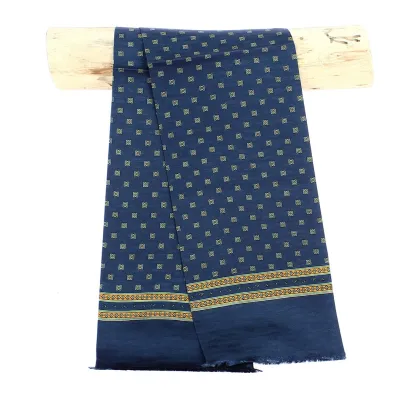Men's Blue Silk Scarf - Traclet Reference: 5056 | Traclet Hat Shop