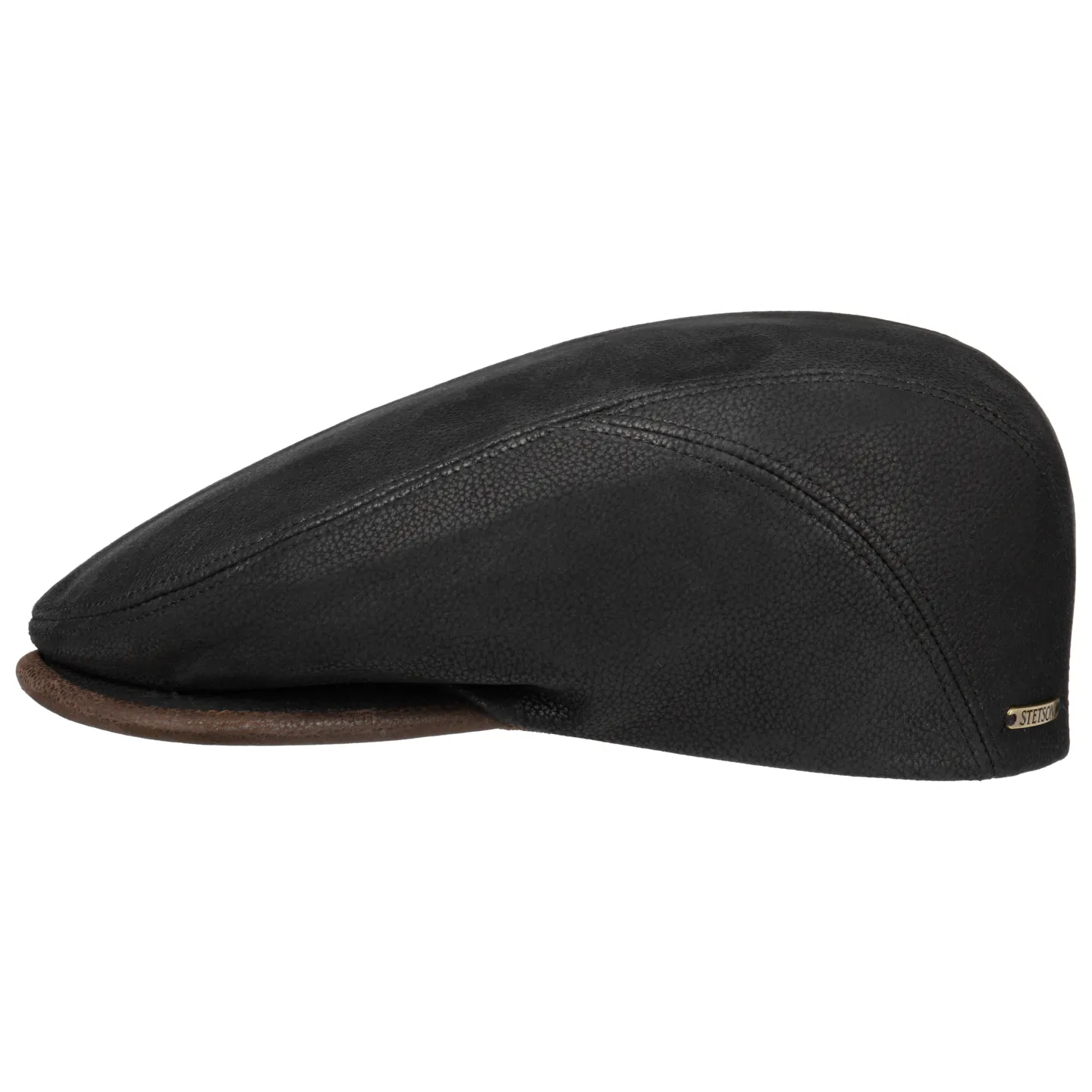 casquette cuir stetson quilcene noir - achat casquette cuir Reference : 2769 | Chapellerie Traclet
