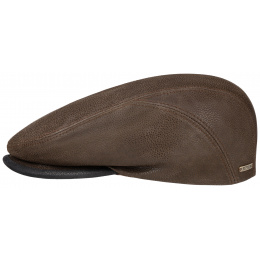 Quilcene Michigan Brown Leather Cap - Stetson