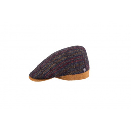 Le Merlo flat cap wool mustard & multicolor