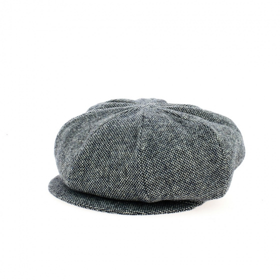 Cap Gavroche Rasta wool blue checkerboard - Traclet