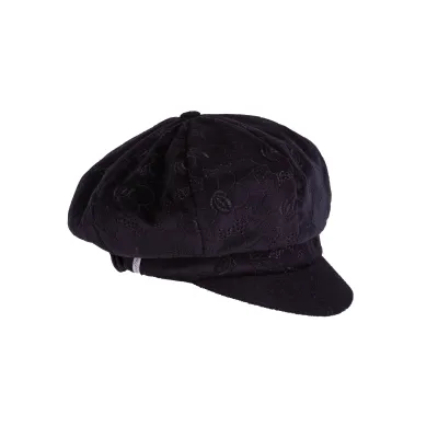 Newsboy Cap SoftBlack Polyester - Traclet