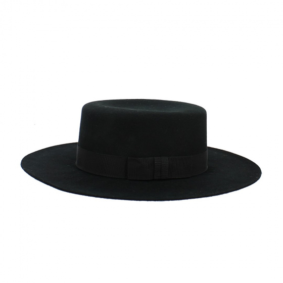 Canoe Matador black wool felt - Traclet