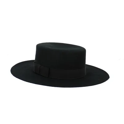 Canotier Matador feutre laine noir - Traclet
