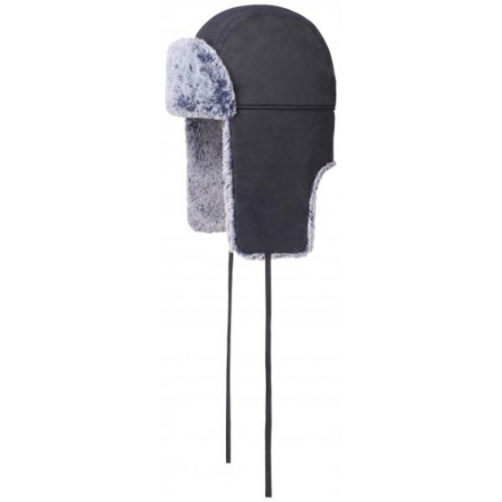 Navy Blue Cotton Ushanka Cap - Stetson