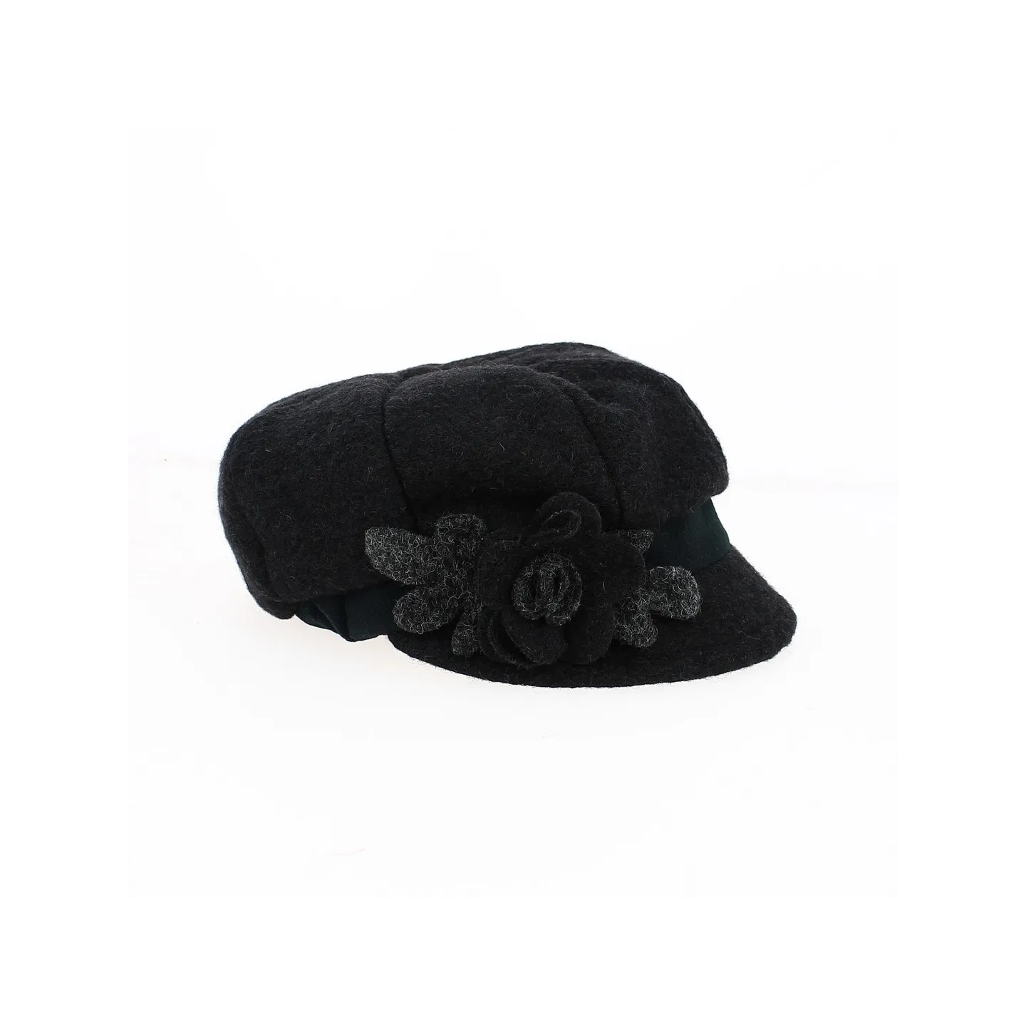 Casquette Gavroche Le Lana laine noir - Traclet