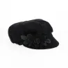 Casquette Gavroche Le Lana laine noir - Traclet