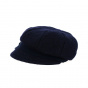 Cap Gavroche Le Lana navy blue wool - Traclet