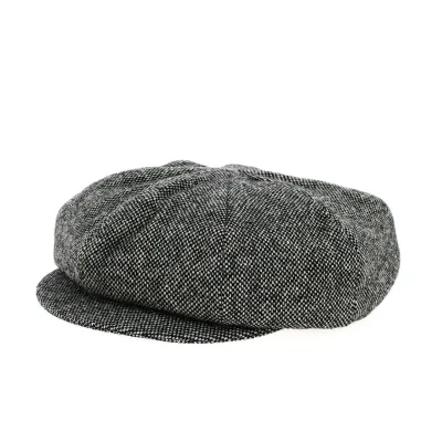 Casquette Gavroche Rasta laine noir damier - Traclet