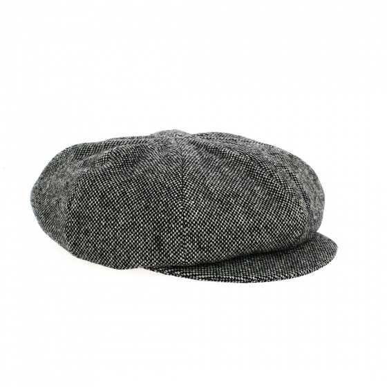 Casquette Gavroche Rasta laine noir damier - Traclet