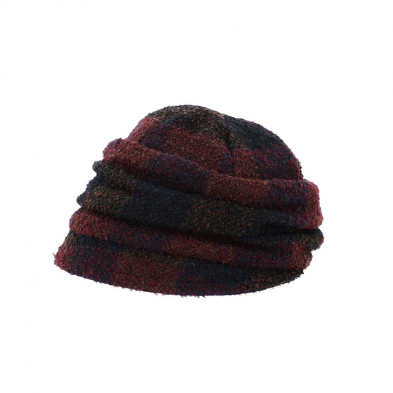 Cap Gavroche Marina wool burgundy/brown - Traclet