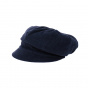 Gavroche cap La Piska navy blue velvet - Traclet