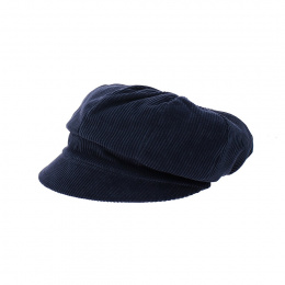 Gavroche cap La Piska navy blue velvet - Traclet