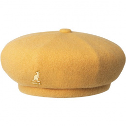 Le Mouss yellow wool flannel beret - Kangol
